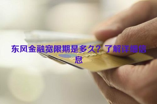 东风金融宽限期是多久？了解详细信息