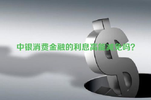 中银消费金融的利息高能减免吗？