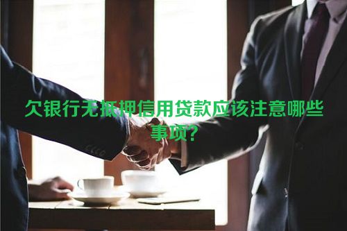 欠银行无抵押信用贷款应该注意哪些事项？