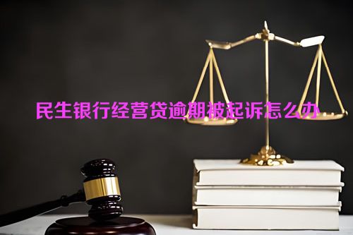 民生银行经营贷逾期被起诉怎么办