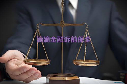 滴滴金融诉前保全