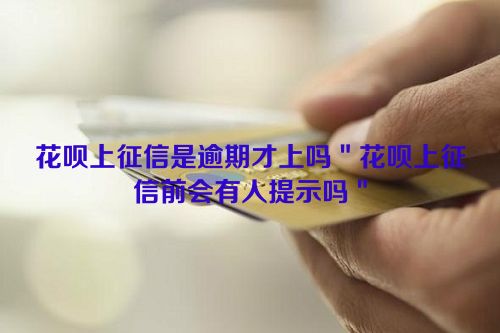 花呗上征信是逾期才上吗＂花呗上征信前会有人提示吗＂