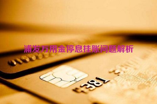 浦发万用金停息挂账问题解析