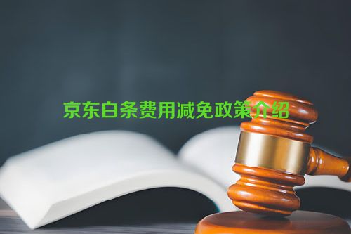 京东白条费用减免政策介绍