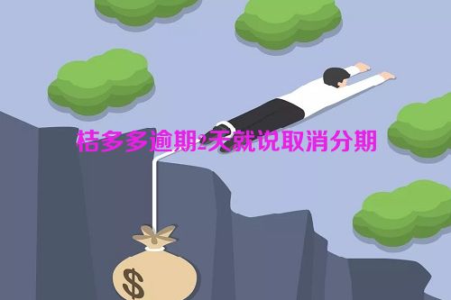 桔多多逾期2天就说取消分期