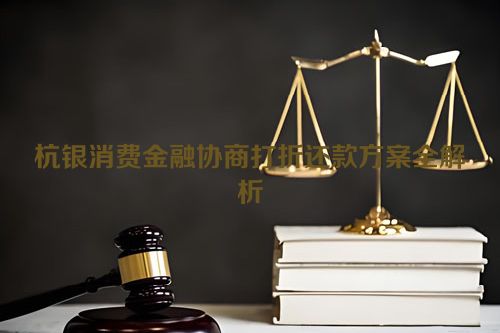 杭银消费金融协商打折还款方案全解析