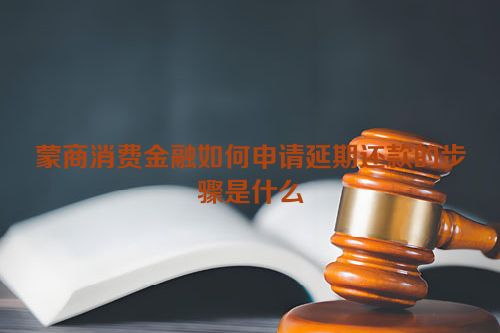 蒙商消费金融如何申请延期还款的步骤是什么