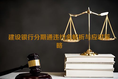 建设银行分期通违约金解析与应对策略