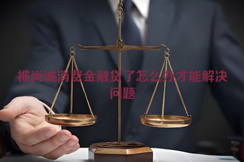 被尚诚消费金融贷了怎么办才能解决问题