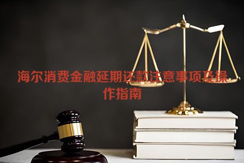 海尔消费金融延期还款注意事项及操作指南