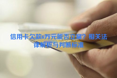 信用卡欠款6万元能否立案？相关法律解析与判断标准