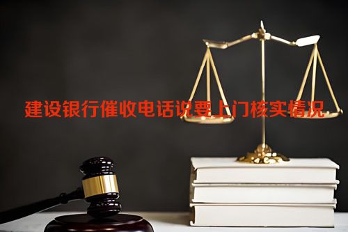 建设银行催收电话说要上门核实情况