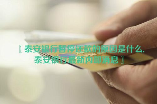 泰安银行暂停还款的原因是什么,泰安银行最新内部消息