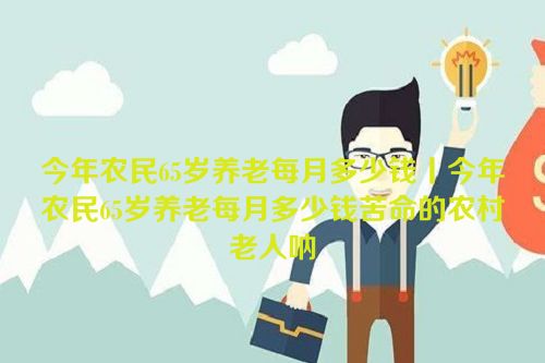 今年农民65岁养老每月多少钱丨今年农民65岁养老每月多少钱苦命的农村老人呐