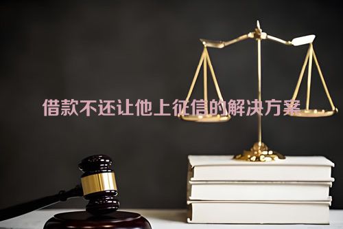 借款不还让他上征信的解决方案