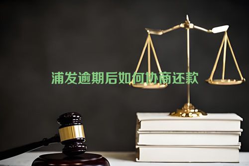 浦发逾期后如何协商还款