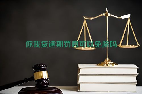 你我贷逾期罚息可以免除吗